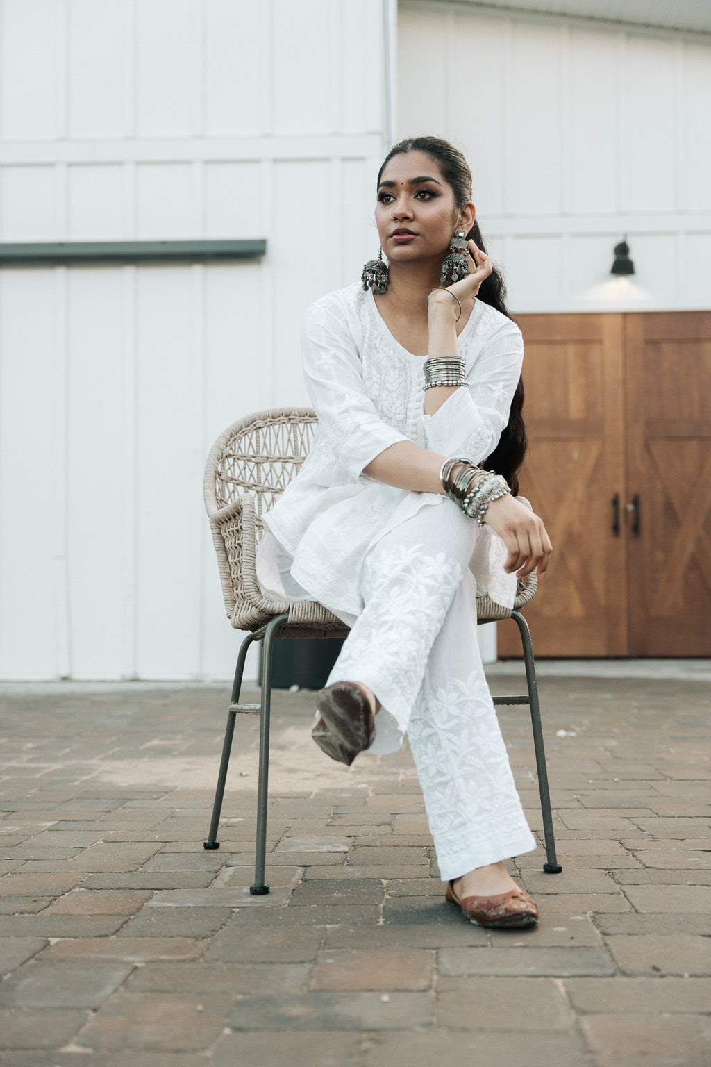 Cotton Plazzo with thread work