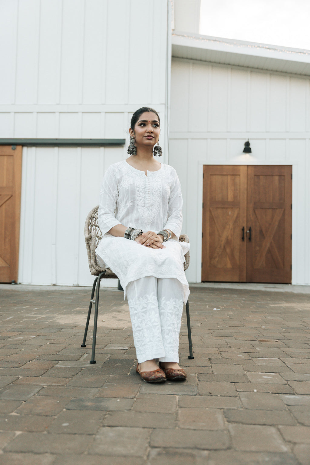 Cotton Plazzo with thread work