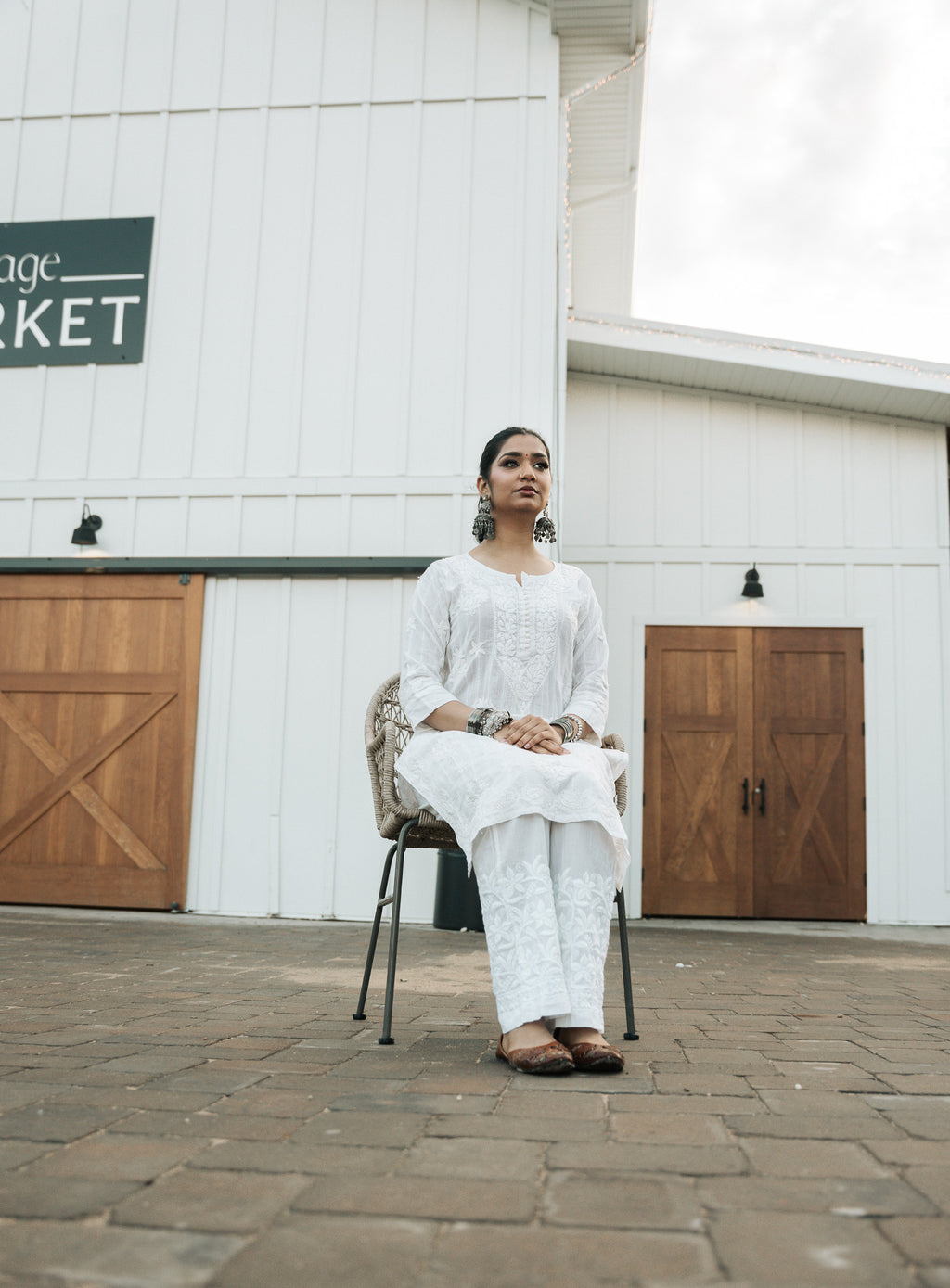 Cotton Plazzo with thread work