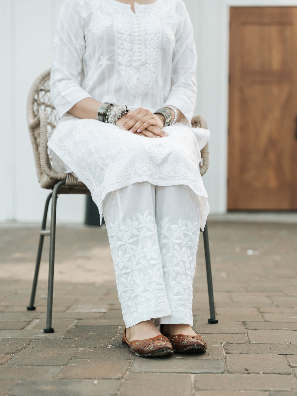 Cotton Plazzo with thread work