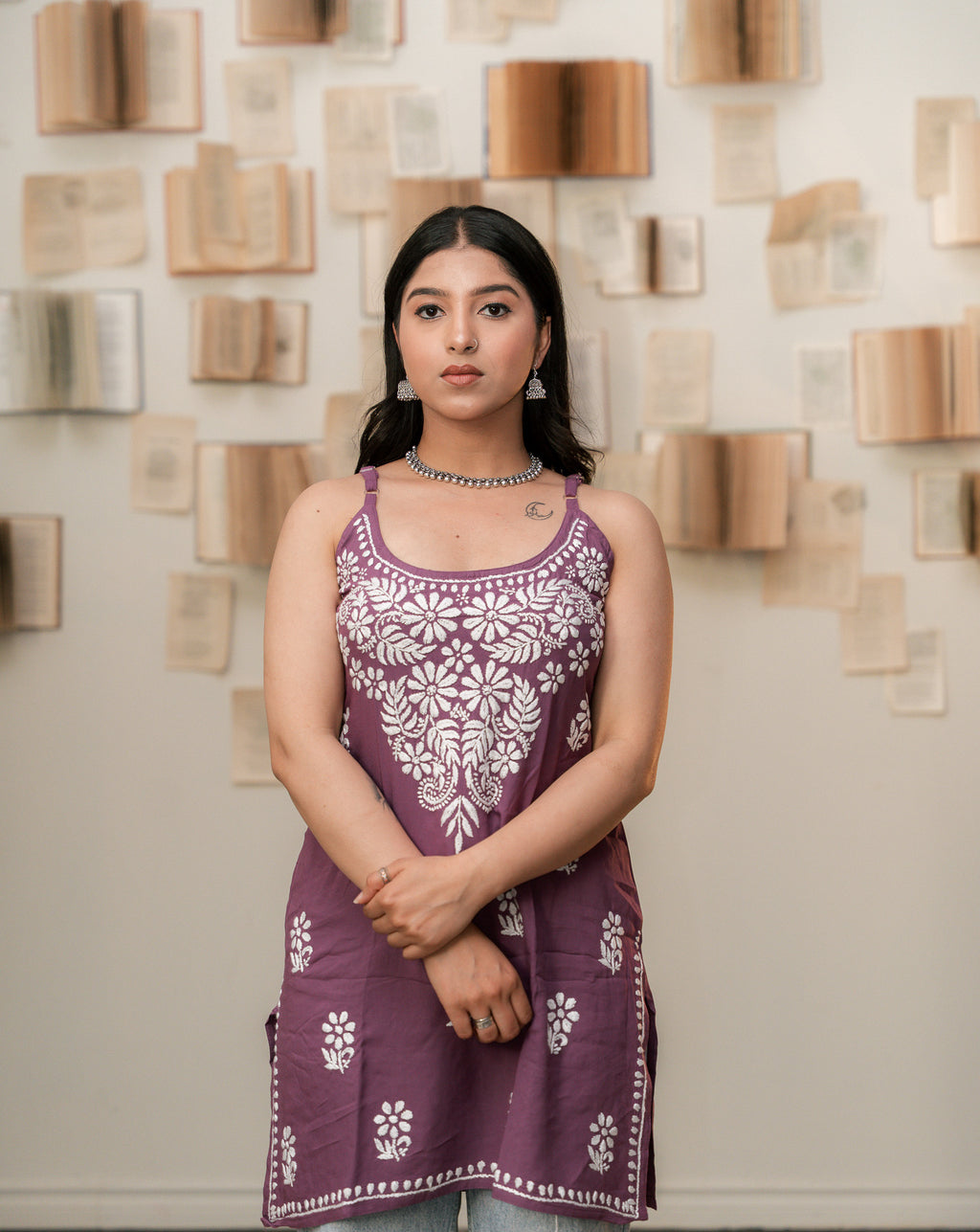 Royal Mauve - Noodle Strap Kurti
