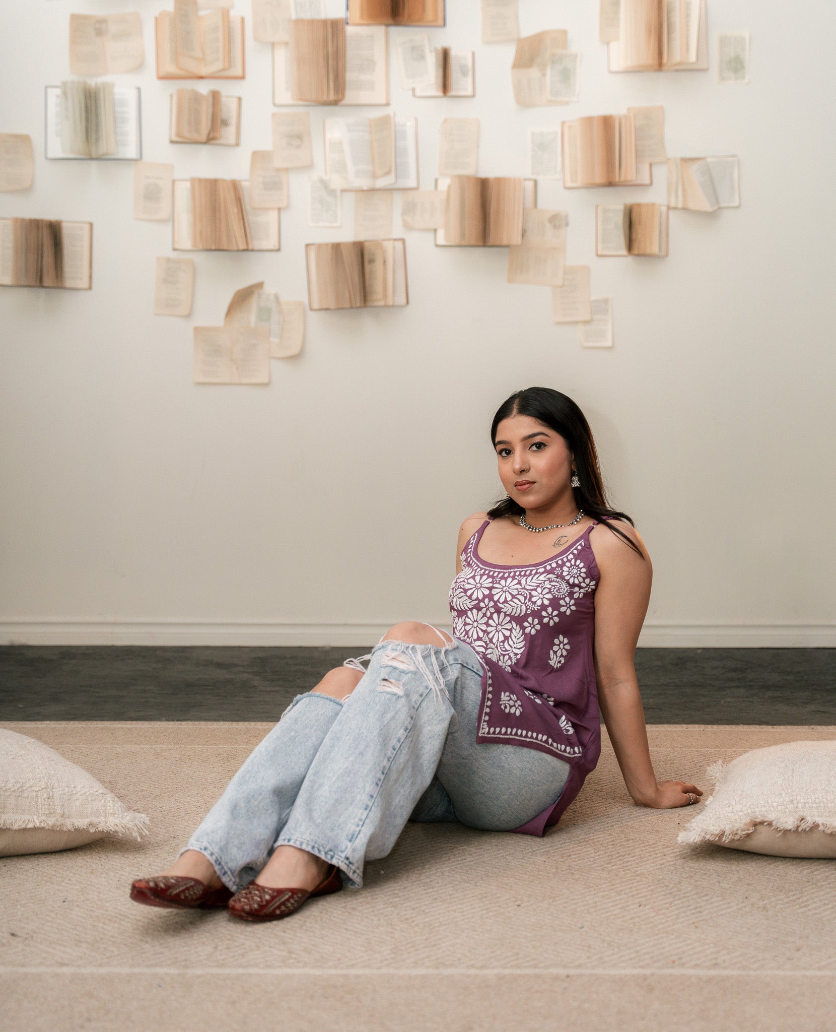 Royal Mauve - Noodle Strap Kurti