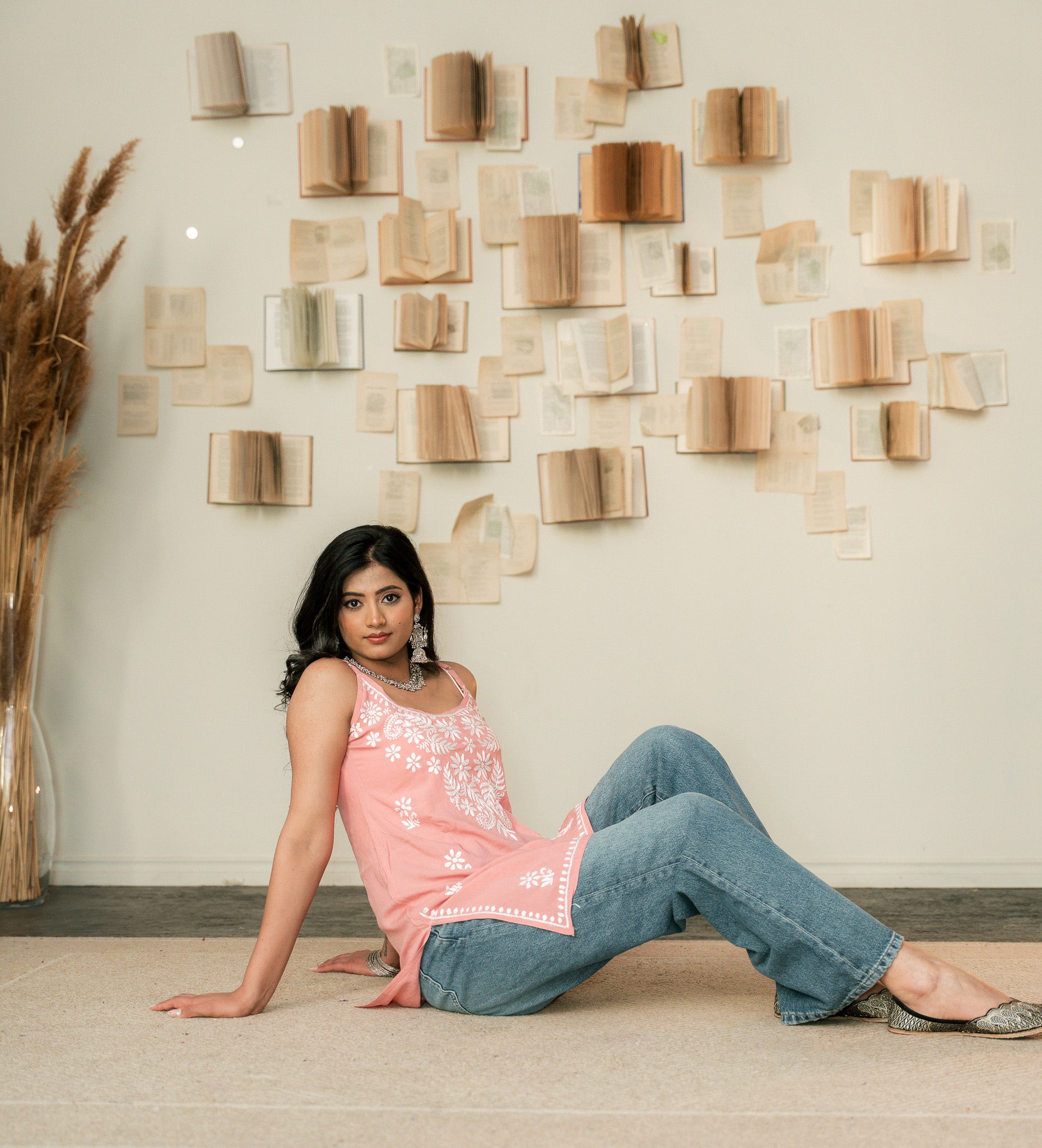 Dusty Rose Charm - Noodle Strap Kurti