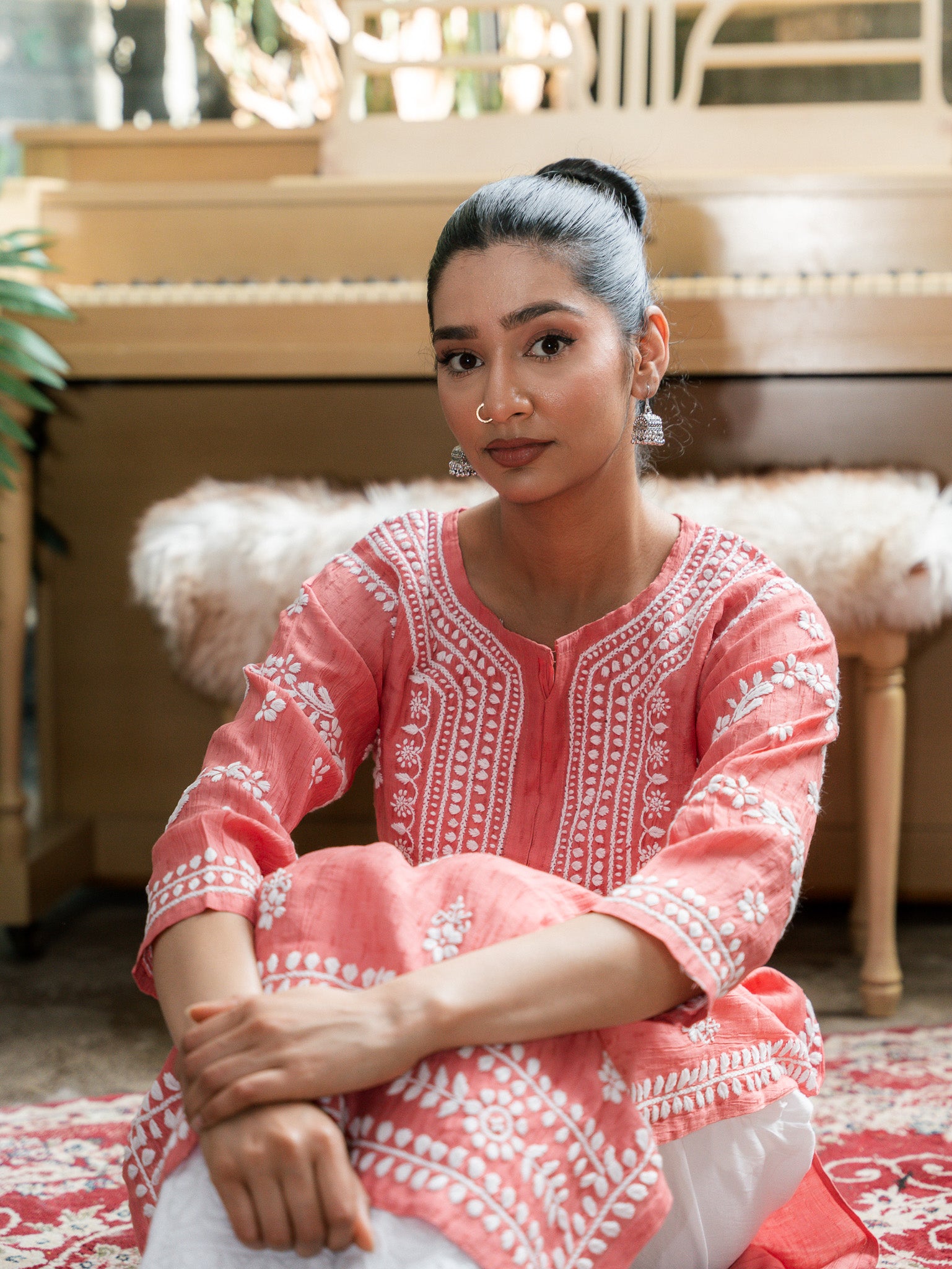 Noor-e-Gajri - Dobby Self Kurti