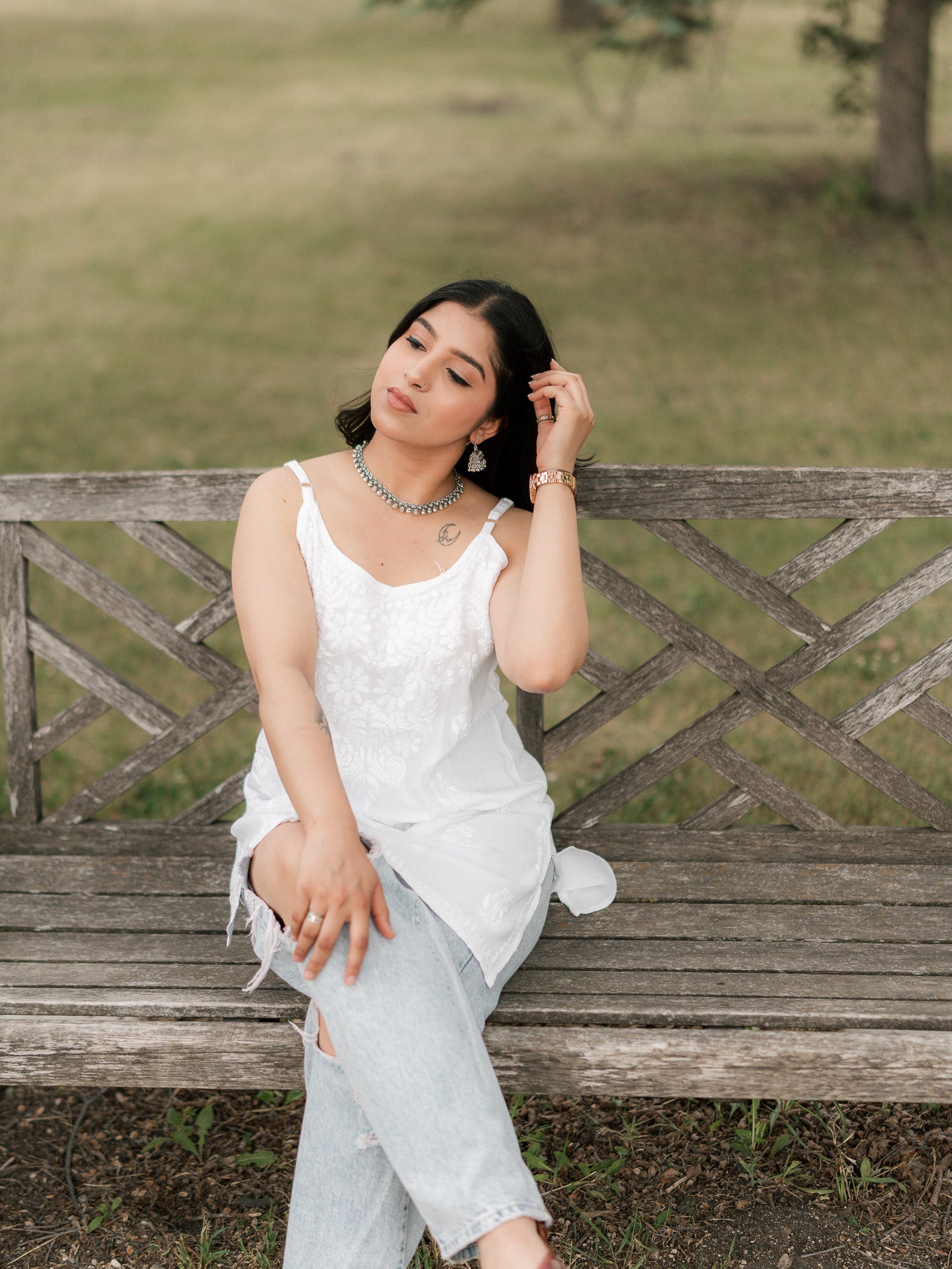 White Muse - Noodle Strap Kurta