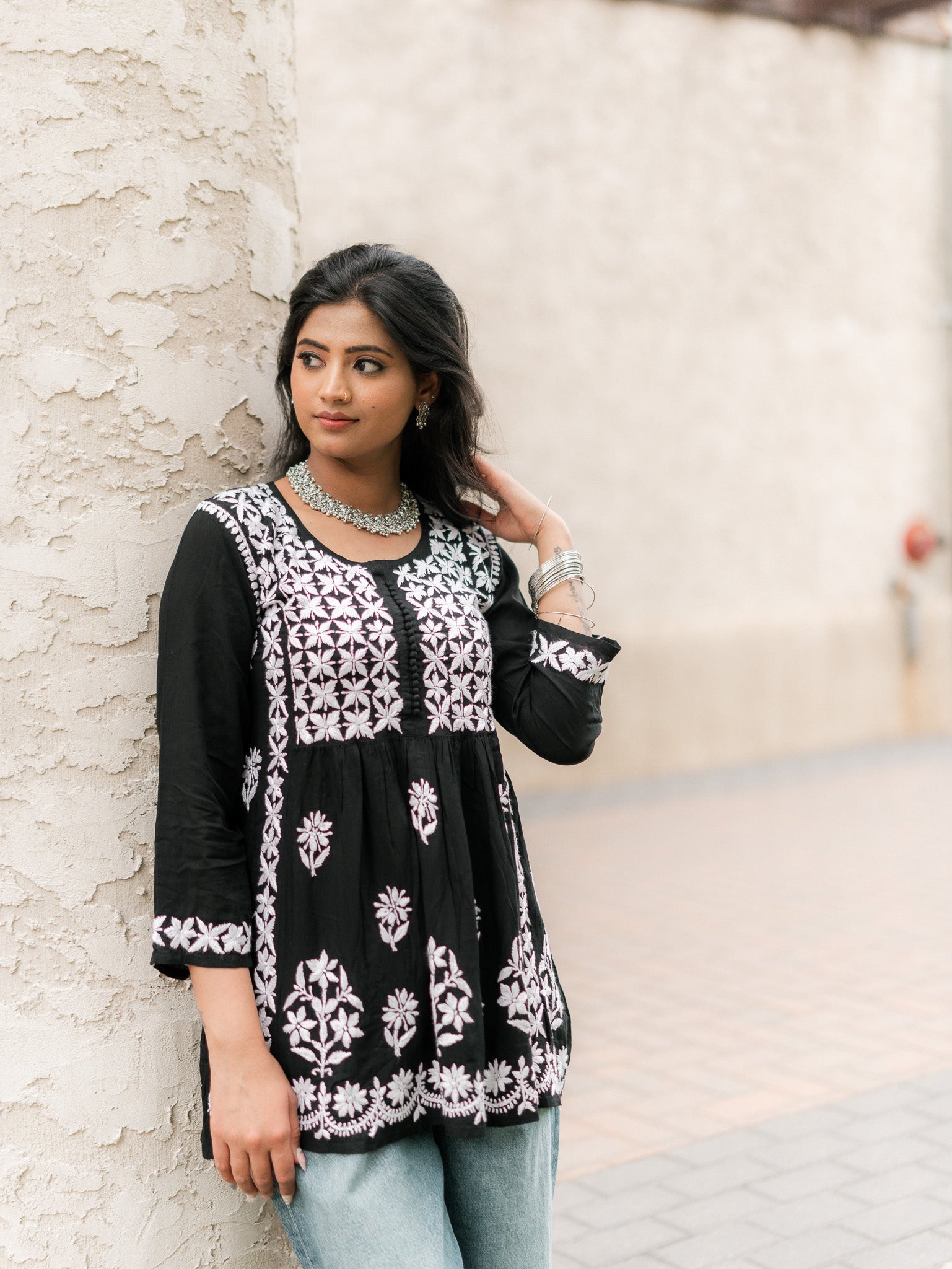 Kaari Kalindi - Black Cotton Frock