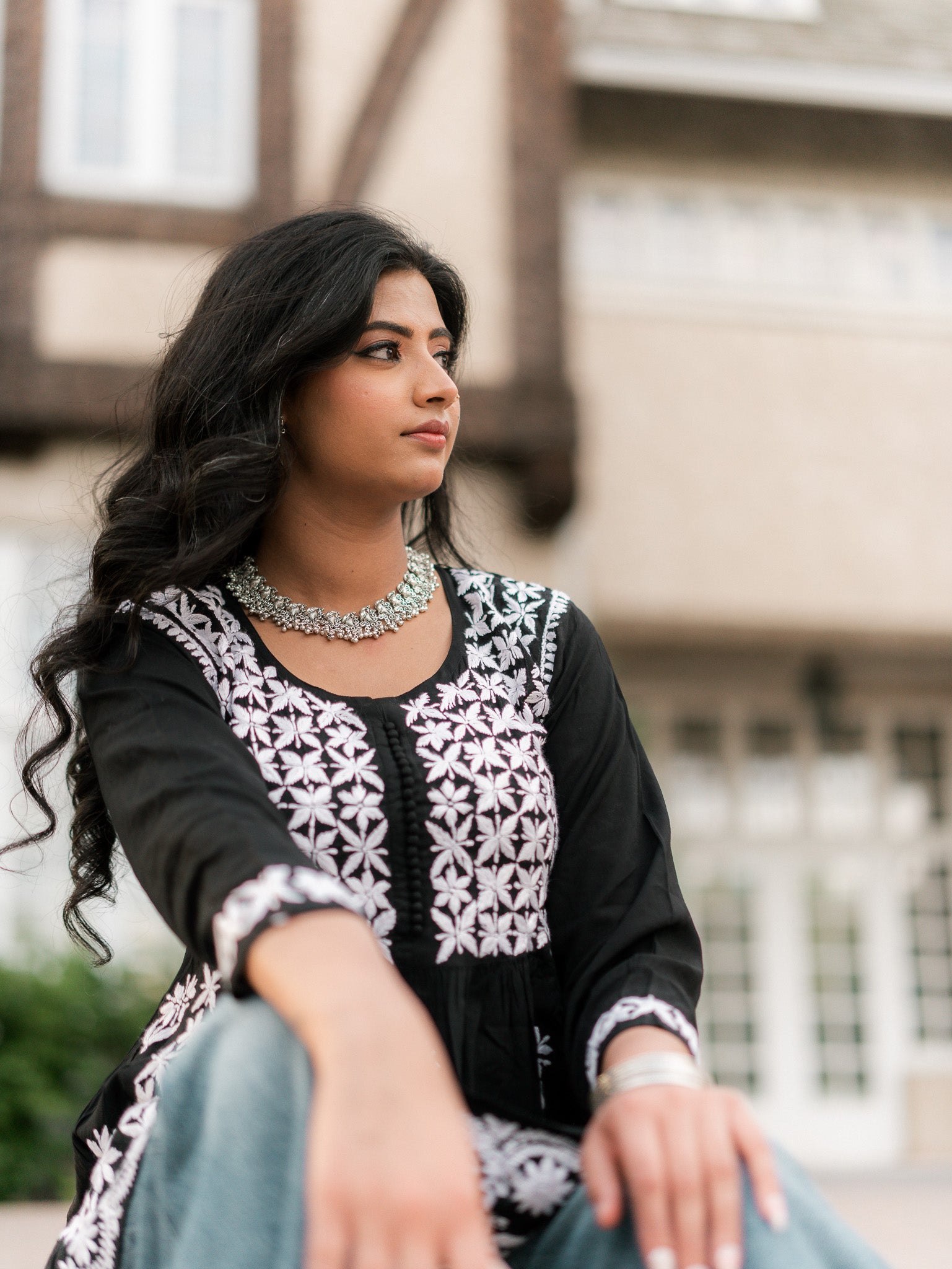 Kaari Kalindi - Black Cotton Frock