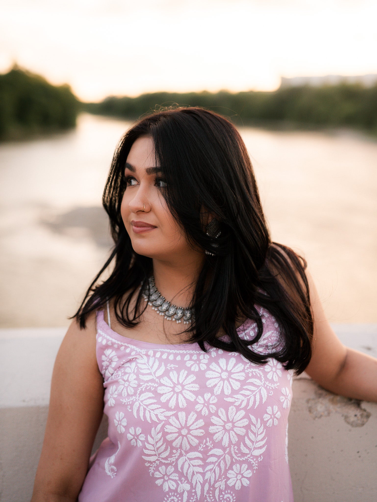 Sundown Bloom - Noodle Strap Kurti