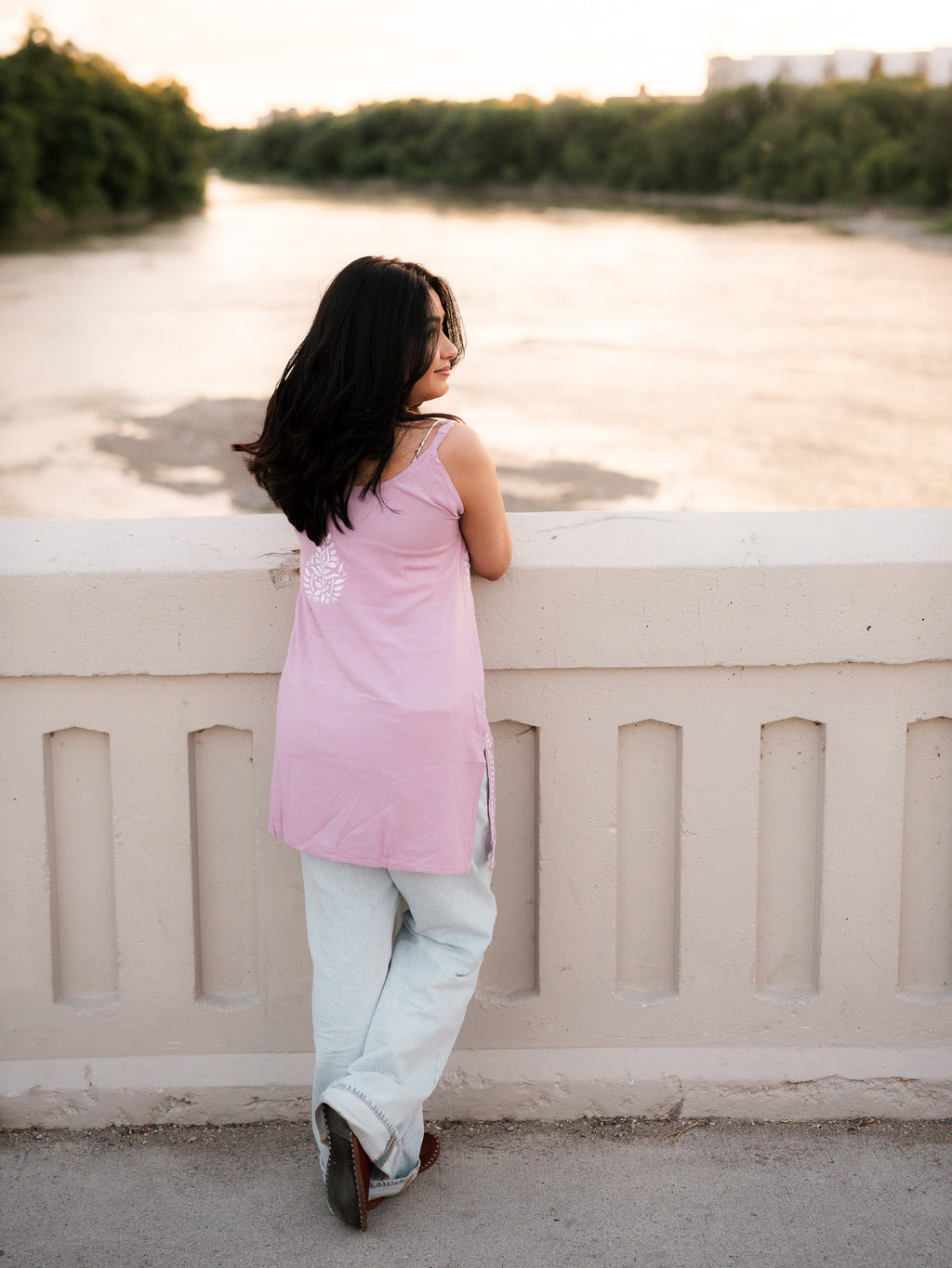 Sundown Bloom - Noodle Strap Kurti