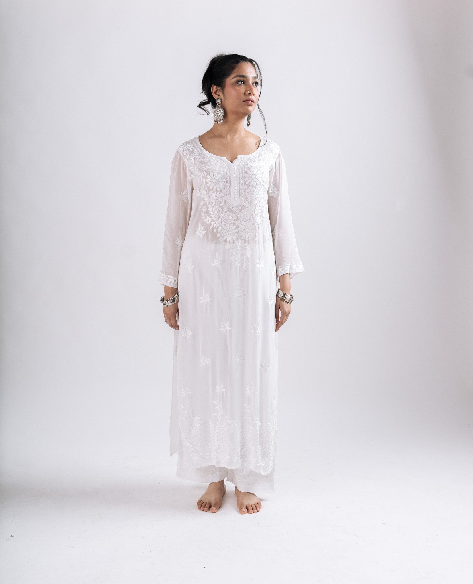 Embroidered Viscose Kurta
