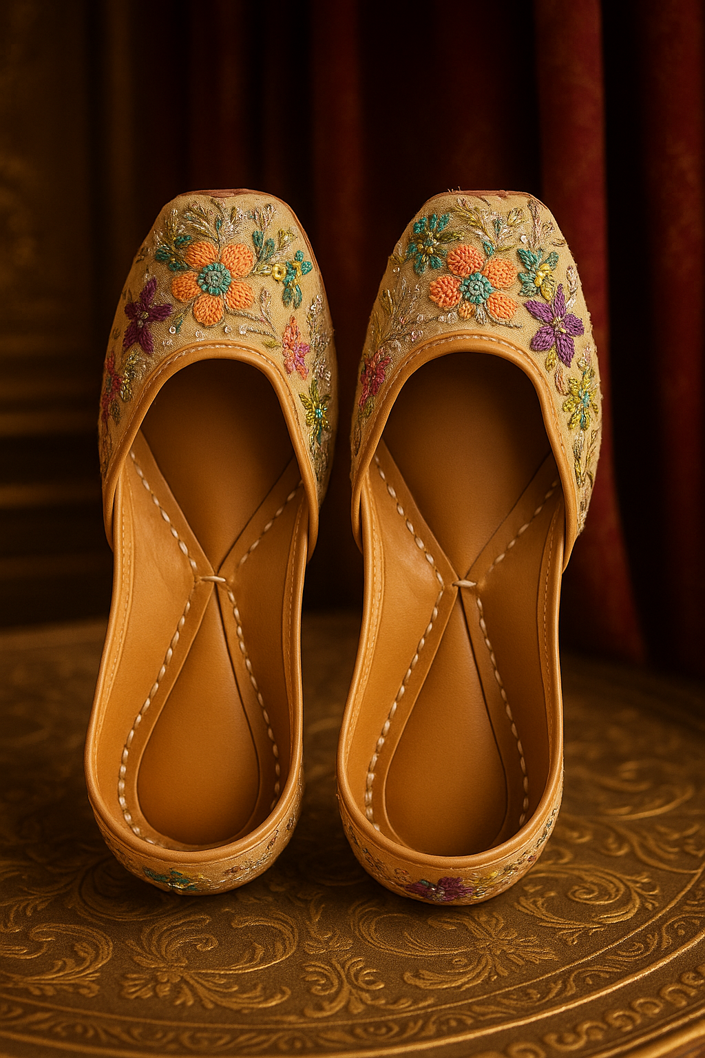 Rang Punjab de- Multicolour Handmade embroidered Jutti