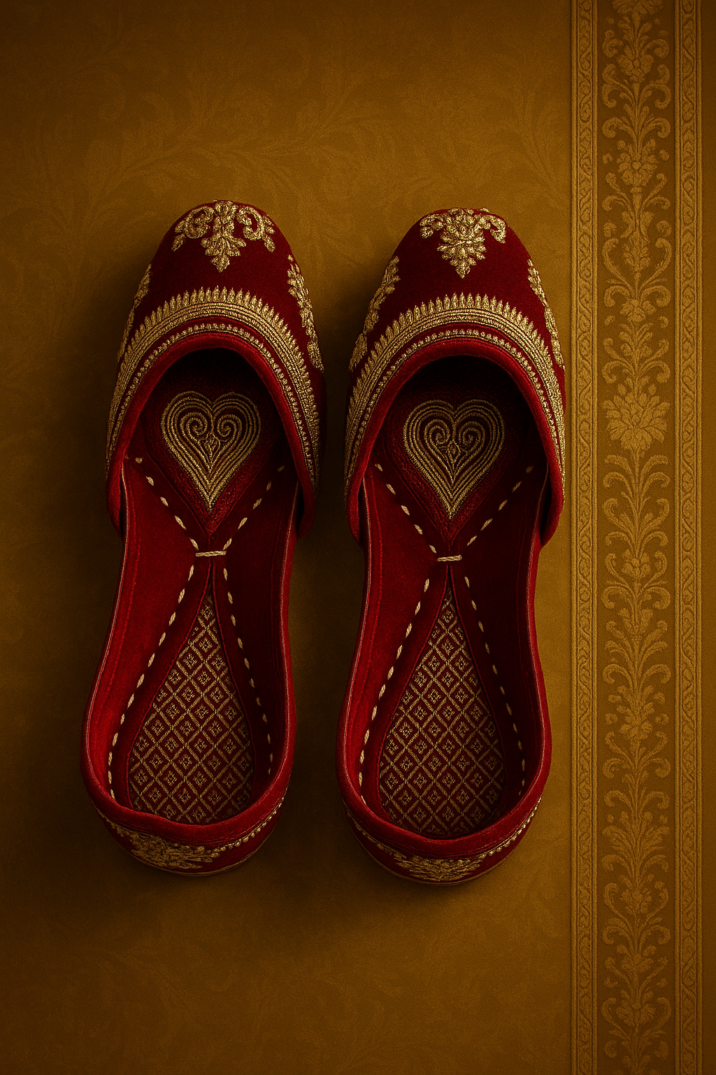 Laal Nazakat - Red Velvet Punjabi Jutti