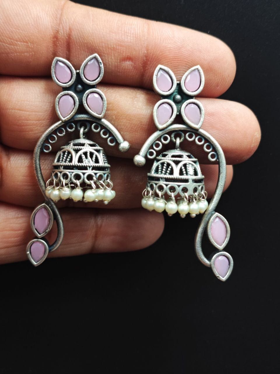 Unique Oxidised Jhumki earring